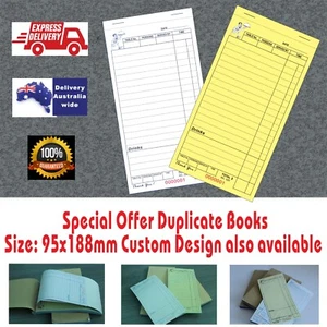 Wholesale LARGE Restaurant Docket Books. Carbonless Duplicate Fast Delivery Aus - Picture 1 of 5