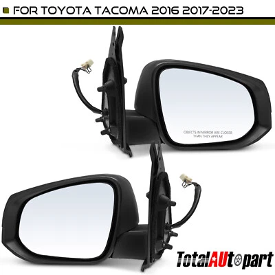 2x Espejo térmico eléctrico negro con luz de señal para Toyota Tacoma 16-23 diestro y diestro Foto 1 de 4