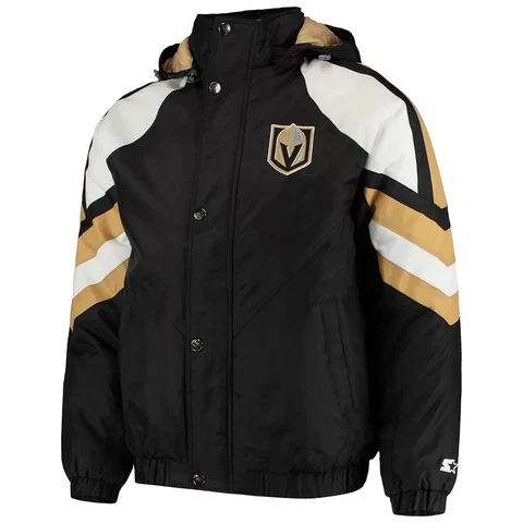 Men's Vegas Golden Knights Hockey Pro Line Full Zip Snap Hoodie Jacket L NWT Cover
