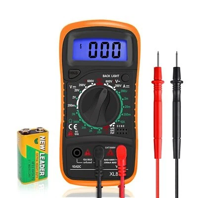 Digital Multimeter Voltmeter Batterietester Spannungsprüfer Durchgangsprüfer ... - Bild 1 von 4