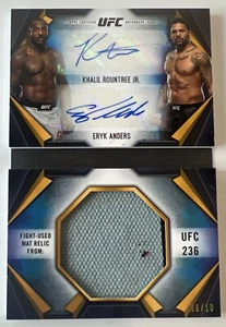2020 Topps UFC Knockout Khalil Rountree/Anders Booklet Auto Relic 06/10 - Picture 1 of 3