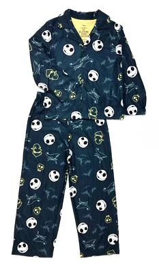 NBC Jack Skellington, Oogie Boogie, Zero Boy's Flannel Button Down Pajama Set - Image 1 of 2