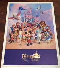 Disneyland 45 Years of Magic Poster Litho (24 x 32) Charles Boyer Art HTF, VG++