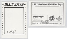 1991 Sport Pro Medicine Hat Blue Jays Medicine Hat Blue Jays Team #29