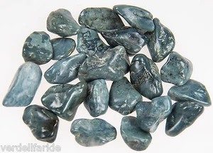 1 blauer Nephrit JADE Trommelstein Edelstein mit Etui Größe klein - Bild 1 von 3