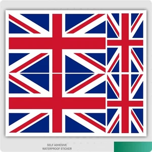 4 x Union Jack / British Flag Stickers for Car Van iPad Laptop Self Adhesive - Picture 1 of 1