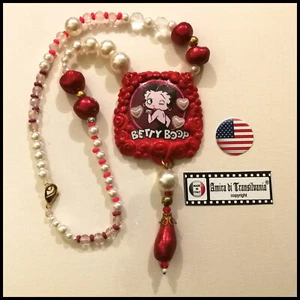 Betty Boop Fashion Accessories Choker Necklace Medal Jewellery Pendant Charm Bib - Picture 1 of 24