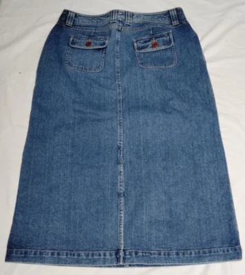 Falda vaquera Sonoma Life Style para mujer 12P bolsillos modestos 32" ancho x 30/31" l Foto 1 de 4