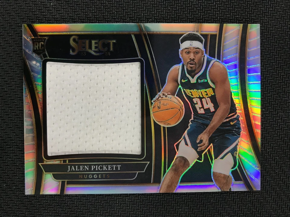 2023-24 Panini Select #RJS-PK Jalen Pickett Jumbo Rookie Swatches Silver Prizm - Image 1 of 2