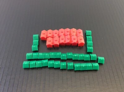 Monopoly Parts And Pieces Houses and Hotels Replacement Pieces 1961 Vintage - Image 1 of 4