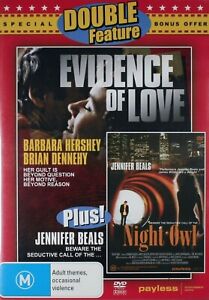 Evidence of Love / Night Owl DVD - REGION 4 AUST - Double Feature Thriller