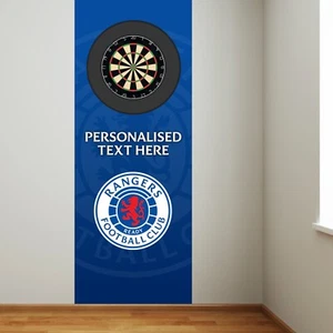 Wandsticker Waldläufer FC - Dartscheibe Hintergrund mit personalisiertem Text Wandbild - Bild 1 von 5