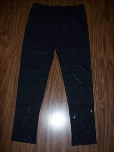 Little Girls SO Black w/ Silver Glitter Pants / Leggings - Size 12 - NEW NWT - Picture 1 of 2