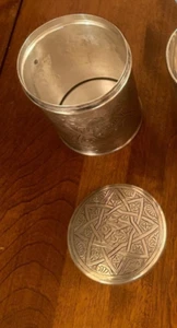 ANTIQUE MIDDLE EASTERN CARVED SILVER CUP - Picture 1 of 4