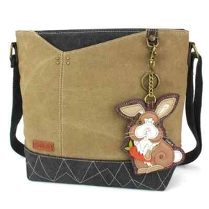 New CHALA PRISM Crossbody Bag Olive Green Coin Purse Gift Bunny Rabbit - Picture 1 of 8