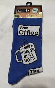 The Office Worlds Best Boss Crew Socks Novelty Men’s 6-12 NWT - Picture 1 of 4