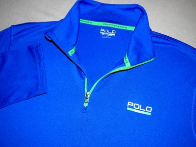 Ralph Lauren POLO SPORT Blue Light Weight 1/4 Zip Athletic Jacket Men's Large - Image 1 of 4