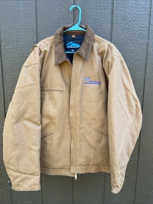 Tri Mountain Jacket Men XL Medium Brown Canvas Quilted Johns Manville - Image 1 of 4