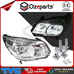 TYC Pair LH+RH Head Light Lamp + LED Globes For Holden Colorado RG 2012-2016 - Picture 1 of 5