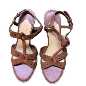 Axcess Liz Claiborne Wedge Sandals Brown 7.5 - Picture 1 of 6