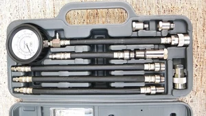 Craftsman New Kit Compression Tester Automotive 9 Pc Acc. Covered Gauge - Picture 1 of 5