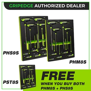 GRIPEDGE PHM8S PHS9S SAE + Metrisch SECHSKANT T-Griff Schraubendreher Set + PST8S RPT Star Set - Bild 1 von 12