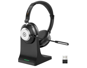 Wantek Wireless Headset mit Mikrofon für PC Bluetooth Headset mit Noise Canc - Bild 1 von 7