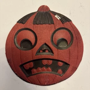RARE Vintage Halloween German Germany Embossed Pumpkin JOL Die Cut 1920-30’s - Picture 1 of 16