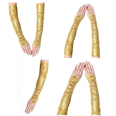 Shimmer Finger Hook Gloves Halloween Cosplay Accessory Practical Party Gear - Bild 1 von 4