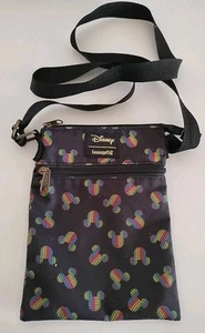 Borsa a tracolla Loungefly Disney Topolino confezionabile passaporto collezione arcobaleno - Foto 1 di 6