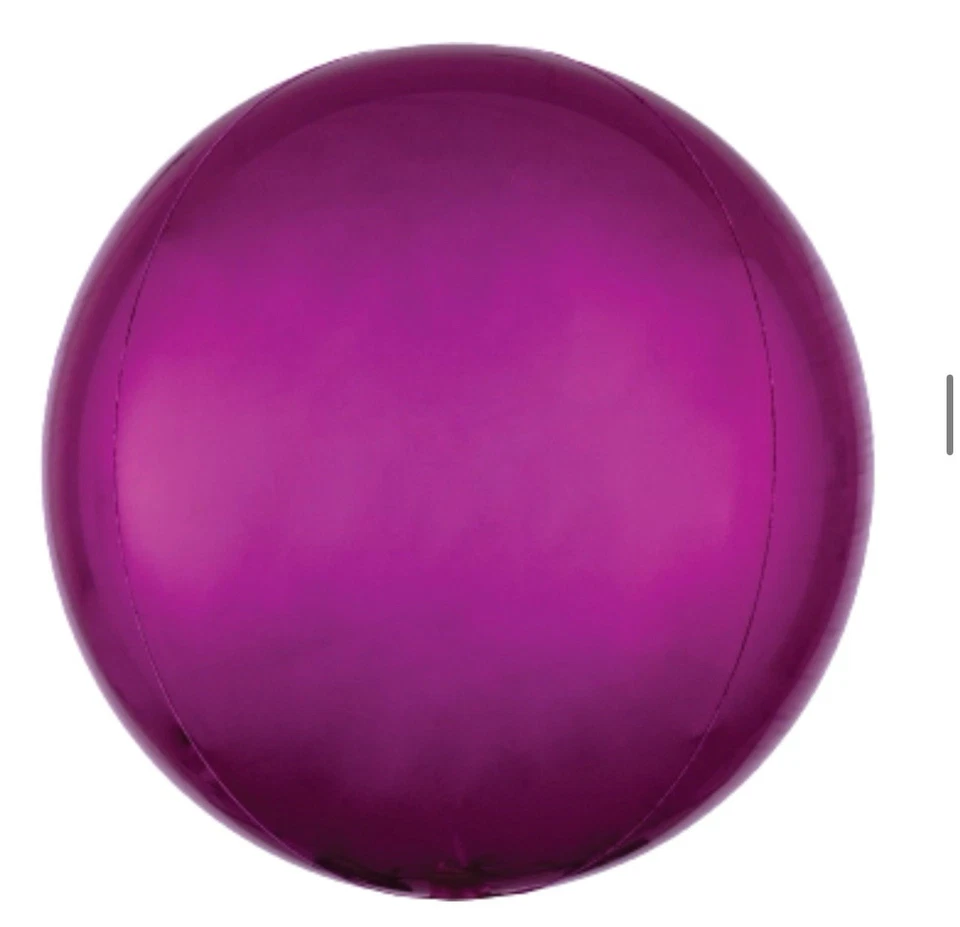 Globo de helio 15” esfera orbz rosa brillante sin inflar Foto 1 de 1