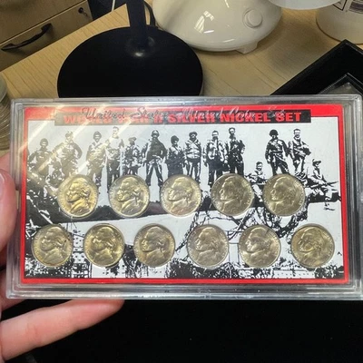 1942-1945 11 Coin War Nickel Set - BU Uncircualted Coins Lightly Toned Nice Set - Image 1 of 4