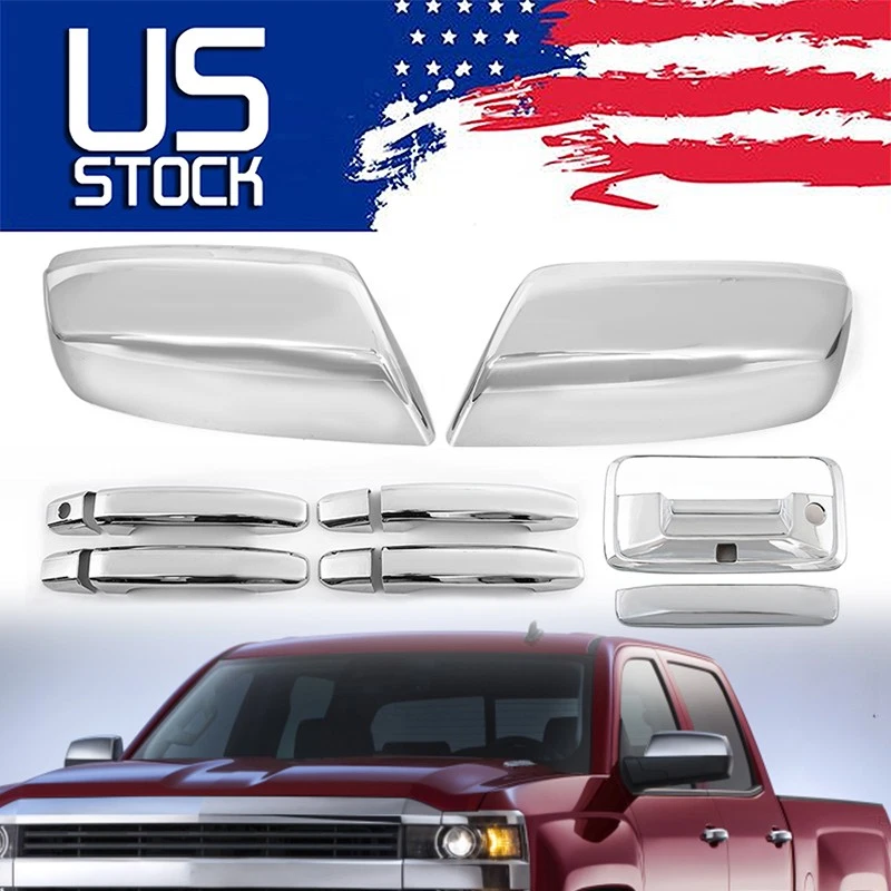 SIDE MIRROR+HANDLE COVER TAILGATE For 2007~14 CHEVY SILVERADO TAHOE/SIERRA/YUKON Foto 1 de 4