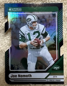 JOE NAMATH 2024 Panini Donruss 1/1 Jets Press Proof Die Cut AMAZING! - Picture 1 of 4