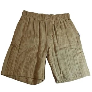 DKNY Kids Boys size 10 100% Slub Cotton 2 Pockets Lined Tan Shorts Pull On NWOT - Picture 1 of 6