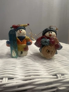 Adornos Muñecos de Nieve Enesco 1999 De La Colección Snow Little - Imagen 1 de 6