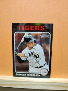 Spencer Torkelson 2024 Topps Heritage High Number Black Chrome 41/75 - Picture 1 of 3