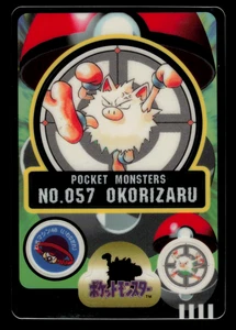 LP - Pokemon Japanese Primeape No. 057 Bandai Sealdass Sticker - Picture 1 of 2