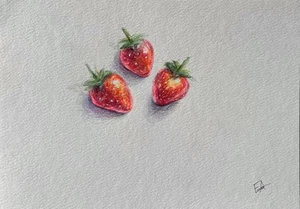 Strawberries Original Drawing by Emily-Rose Alcock - Picture 1 of 1