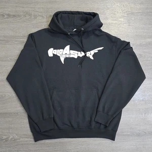 Felpa con cappuccio Koloa Surf Hammerhead grafica logo squalo nera taglia XL - Foto 1 di 10