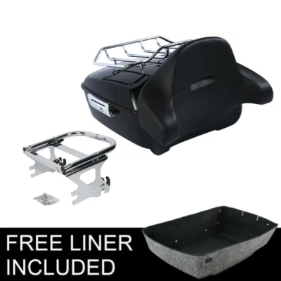 Montaje de respaldo de maletero King apto para Harley Touring Road Glide 1997-2008 2007 Foto 1 de 4