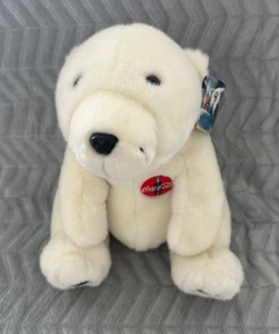 Vintage 1995 Coca Cola Polar Bear Plush Stuffed Animal Collectible 11” - Picture 1 of 16
