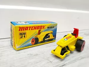 Matchbox Superfast No 21 Rod Roller Star & Flame Label VNMIB. Red rear wheels. - Picture 1 of 12