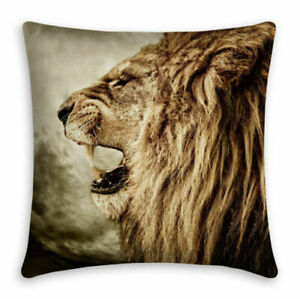 18'' Cushion Lion Gift Linen Sofa Home starry 3D Cotton Throw Cover Decor Case