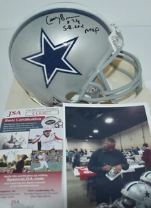 LARRY BROWN AUTOGRAPHED VSR4 MINI HELMET DALLAS COWBOYS SB XXX MVP JSA - Picture 1 of 7