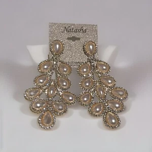 Tasha Rainbow Crystal Fringe Earrings - Picture 1 of 4