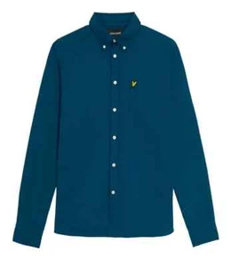 LYLE & SCOTT PLAIN OXFORD SHIRT APRES NAVY, NEW! MOD-SKINHEAD-CASUAL - Foto 1 di 2