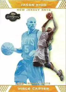 2007-08 Topps Cofirmantes Lámina de Oro #25 Vince Carter Jason Kidd #3/9 NJ Nets - Imagen 1 de 2