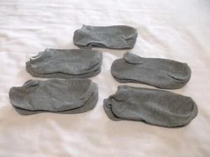5-Pair Ankle Socks Unisex Junior Sz 6-10 NWOT Moisture Control Gray - Picture 1 of 2
