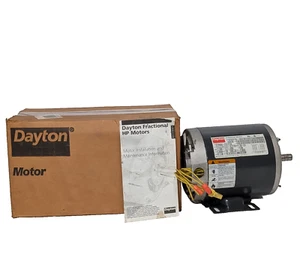Dayton 2N103R Industrial Motor 1/2HP, Cont. Duty, 208-220/440V, 3PH, Type P, ODP - Picture 1 of 17